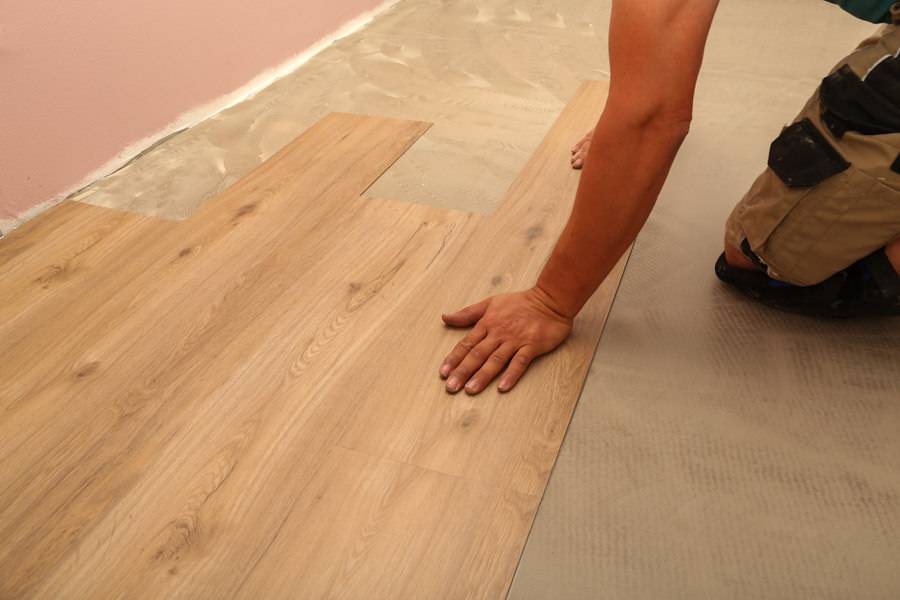 lvt being laid